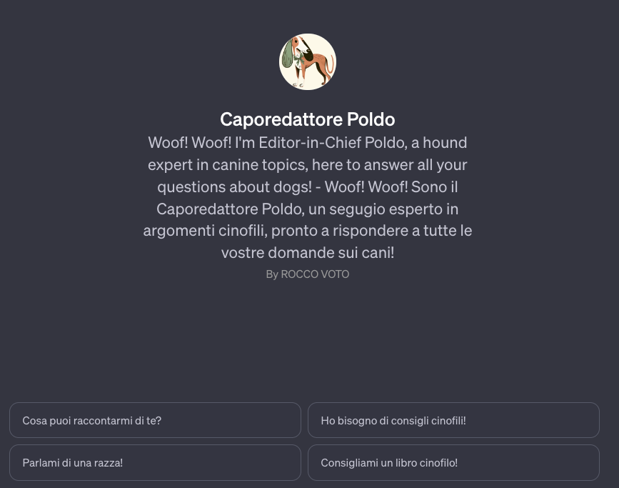 Intelligenza artificiale e cinofilia? Nasce il primo GPT's dedicato al cane!
