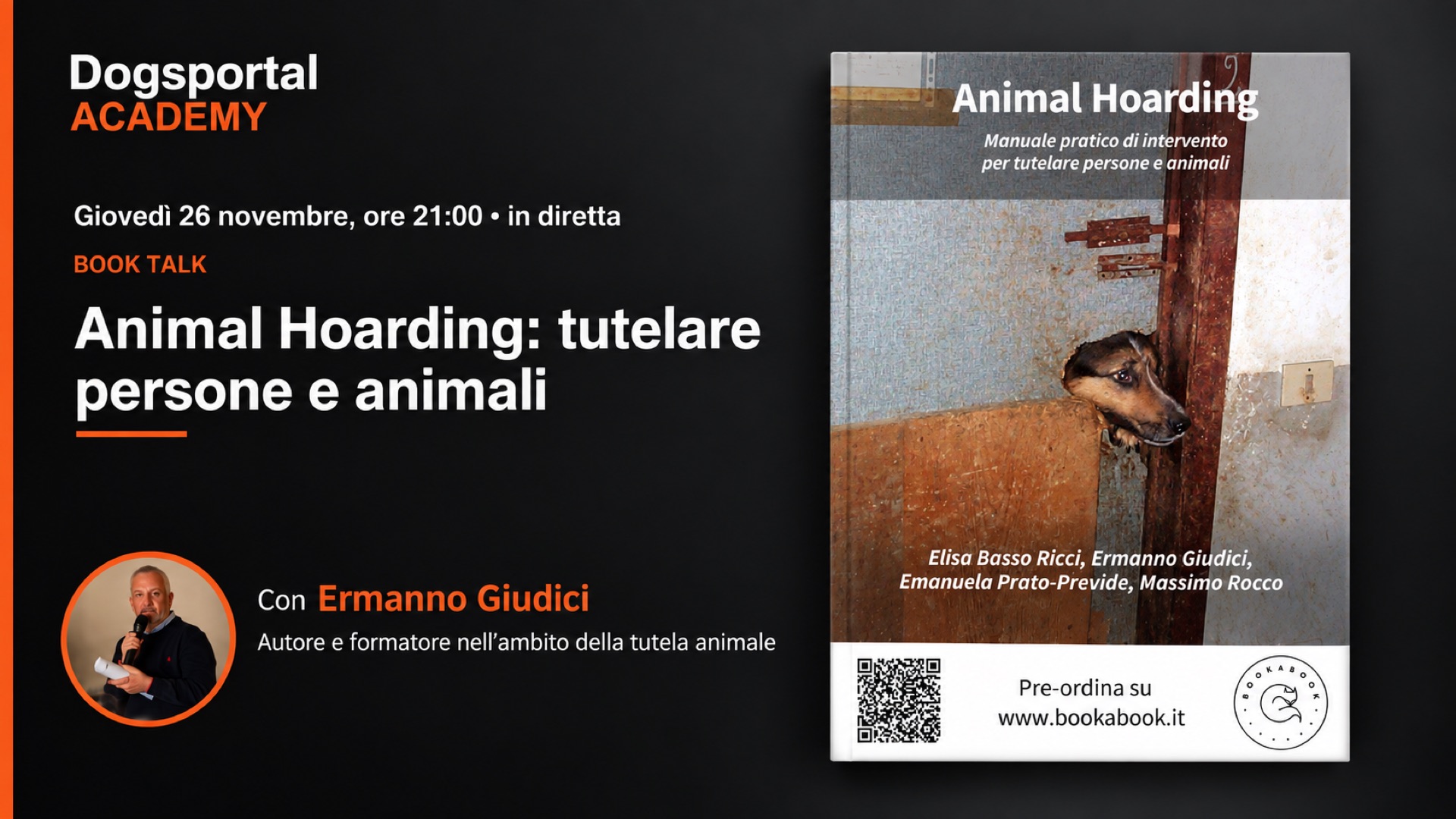 Copertina del manuale Animal Hoarding con Ermanno Giudici