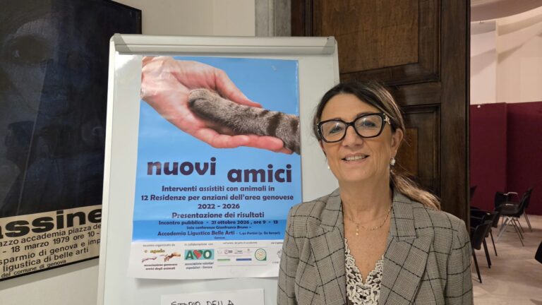 Cristina Lodi al convegno Nuovi Amici sugli interventi assistiti con animali nelle RSA genovesi
