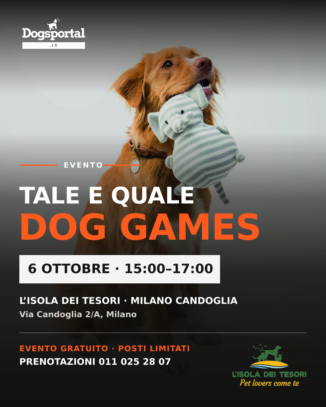 Locandina Tale e quale Dog Games a Milano il 6 ottobre 2026